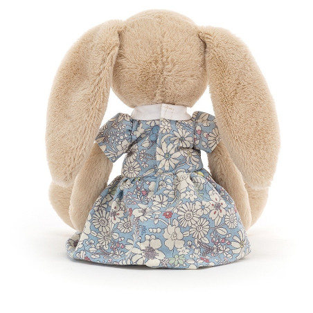 KRÓLICZEK beżowa przytulanka w sukience Lottie Bunny Floral 27 cm