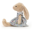 KRÓLICZEK beżowa przytulanka w sukience Lottie Bunny Floral 27 cm