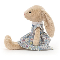 KRÓLICZEK beżowa przytulanka w sukience Lottie Bunny Floral 27 cm