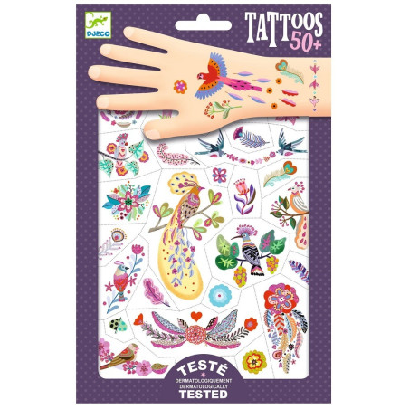 EGZOTYCZNE PTAKI tatuaże zestaw