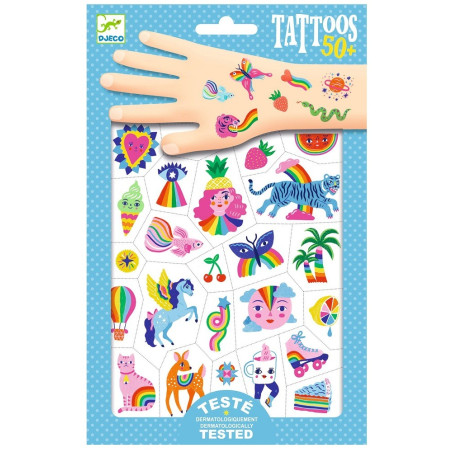 TĘCZA neonowe tatuaże zestaw