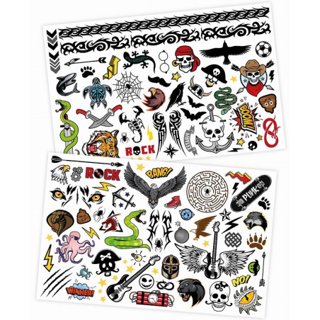 KOLOROWE TATUAŻE zestaw 75 szt.