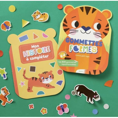 SYMPATYCZNY TYGRYSEK moje pierwsze naklejki kształty 300 szt.