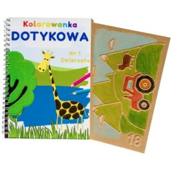 ZWIERZĄTKA kolorowanka dotykowa nr 1