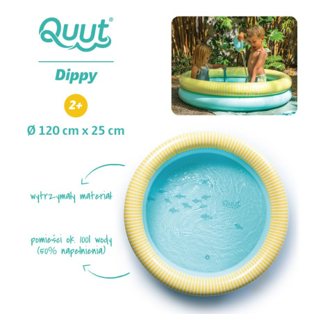 DIPPY dmuchany basen duży Ø120 cm Banana Blue