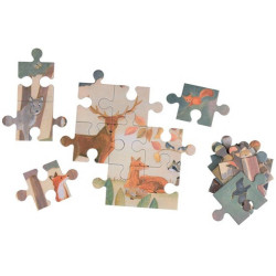 LAS duże puzzle tekturowe 40 el.