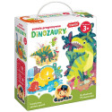 DINOZAURY puzzle tekturowe progresywne 4w1
