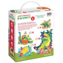 DINOZAURY puzzle tekturowe progresywne 4w1