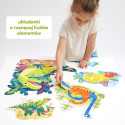 DINOZAURY puzzle tekturowe progresywne 4w1