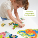 DINOZAURY puzzle tekturowe progresywne 4w1