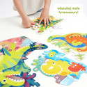 DINOZAURY puzzle tekturowe progresywne 4w1