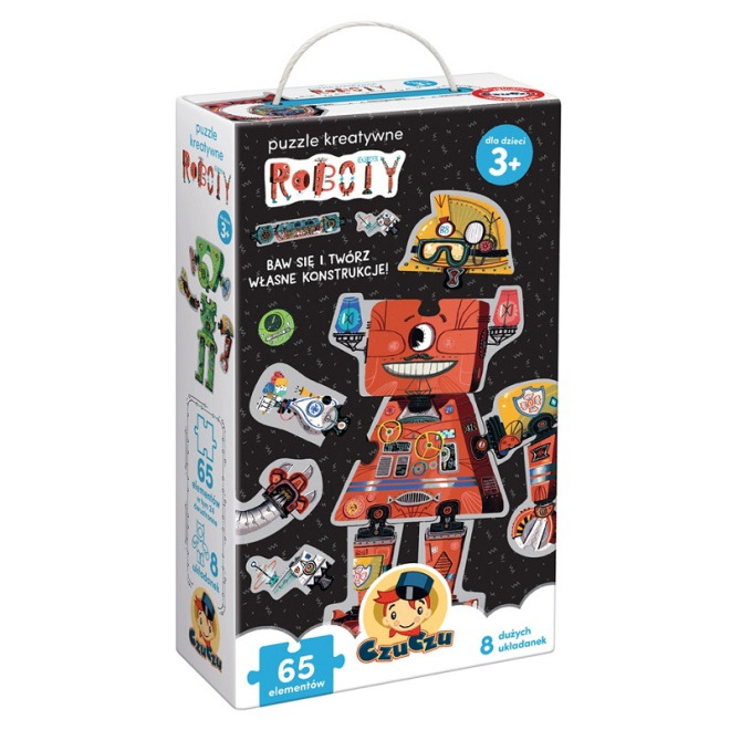 ROBOTY puzzle kreatywne 65 el.