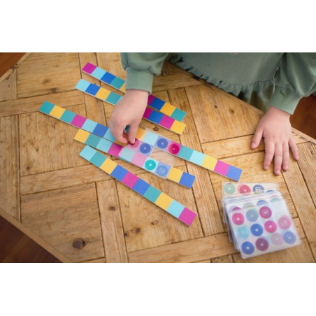 DOPASUJ KOLOROWY WZÓR drewniana gra logiczna