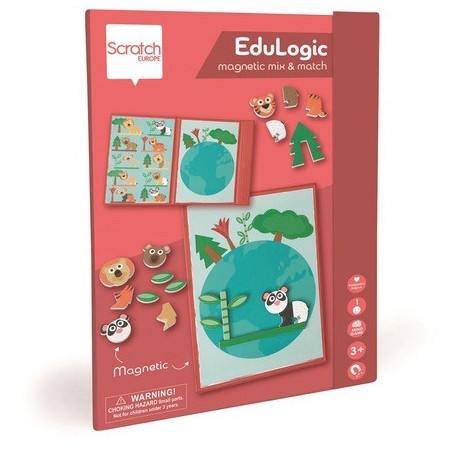 ZWIERZĄTKA magnetyczna układanka kształty i kolory Edulogic