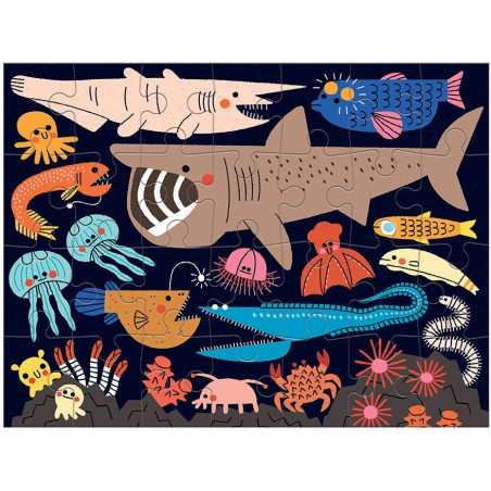 OCEANY ŚWIATA tekturowe puzzle progresywne 4w1