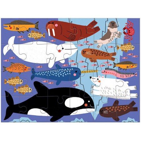 OCEANY ŚWIATA tekturowe puzzle progresywne 4w1