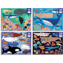 OCEANY ŚWIATA tekturowe puzzle progresywne 4w1