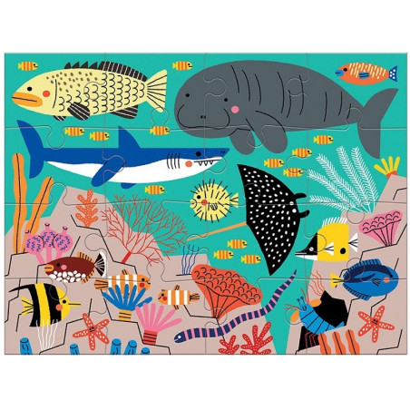 OCEANY ŚWIATA tekturowe puzzle progresywne 4w1