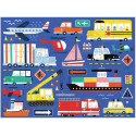 TRANSPORT tekturowe puzzle w woreczku 36 el.