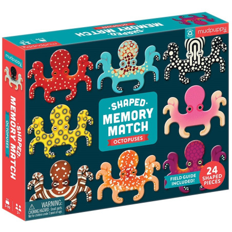 OŚMIORNICA tekturowa gra memory 12 par