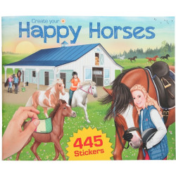 HAPPY HORSES książeczka z naklejkami