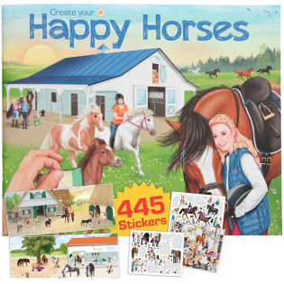 HAPPY HORSES książeczka z naklejkami