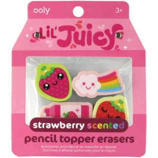 TRUSKAWKA gumki na ołówek zestaw 4 szt. Lil Juicy