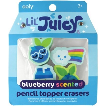 JAGODA gumki do mazania na ołówek zestaw 4 szt. Lil Juicy