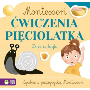 ĆWICZENIA PIĘCIOLATKA Montessori książeczka z naklejkami