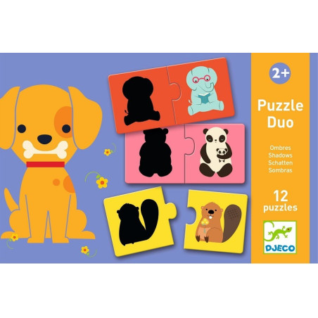 ZWIERZĄTKA I ICH CIENIE puzzle tekturowe duo