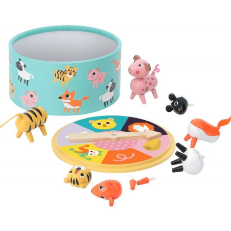 ZWIERZĄTKA drewniana gra ruletka