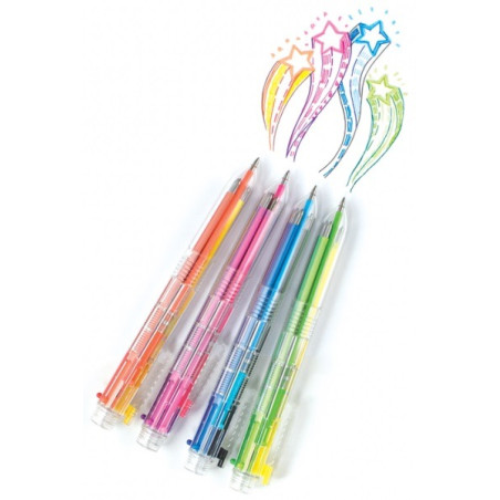 DŁUGOPISY ŻELOWE 6w1 zestaw 24 kolory