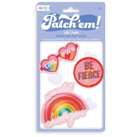 GRL PWR naprasowanki zestaw 3 szt. Patch Em