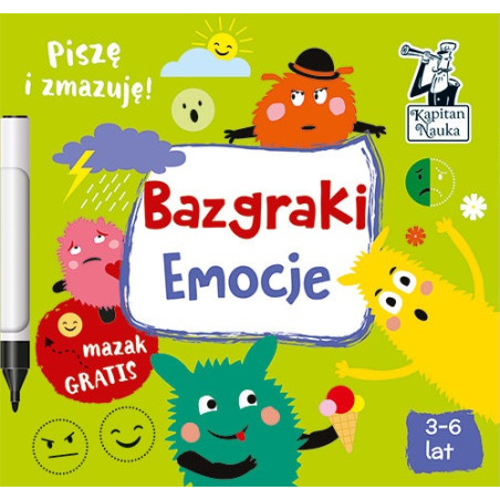 BAZGRAKI. EMOCJE książeczka z flamastrem suchościeralnym