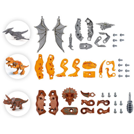 DINOZAURY DO SKRĘCENIA zestaw kreatywny