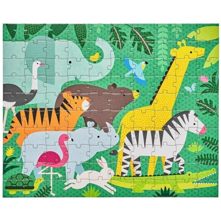 ZWIERZĄTKA dwustronne puzzle tekturowe 49 el.