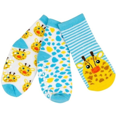 ŻYRAFA skarpetki niemowlęce 3 pary 0-24 m