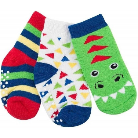 DINOZAUR skarpetki niemowlęce 3 pary 0-24 m