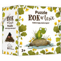 ROK W LESIE. GDZIE ŻYJĄ ZWIERZĘTA? tekturowe puzzle