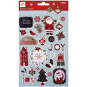 MERRY CHRISTMAS naklejki świąteczne wypukłe 26 szt.