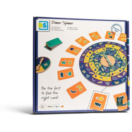 KOLACJA drewniana gra obserwacyjna ze spinerem XL