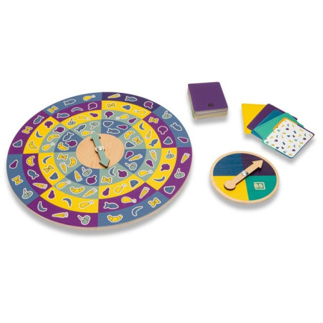 KOLACJA drewniana gra obserwacyjna ze spinerem XL