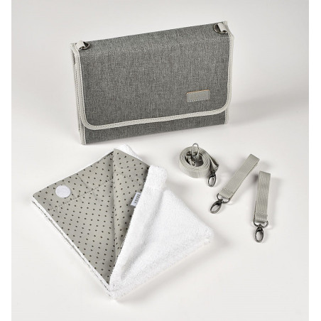 HEATHER GREY przewijak podróżny z etui na akcesoria