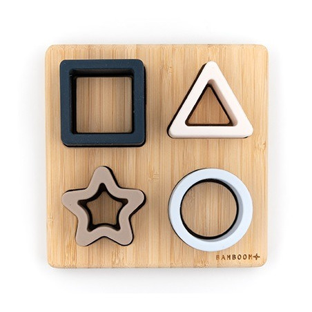 SILIKONOWE PUZZLE niebieskie na podstawce sorter