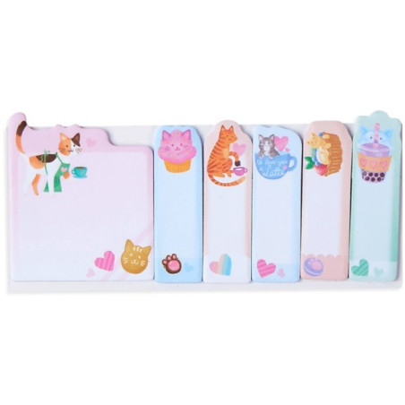 KOCIA KAWIARNIA karteczki samoprzylepne 120 szt.