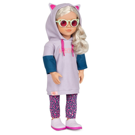 TUNIKA KOCIE USZY zestaw dla lalki 46 cm