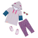 TUNIKA KOCIE USZY zestaw dla lalki 46 cm