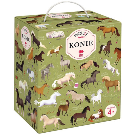 KONIE puzzle tekturowe 60 el. Puzzlove