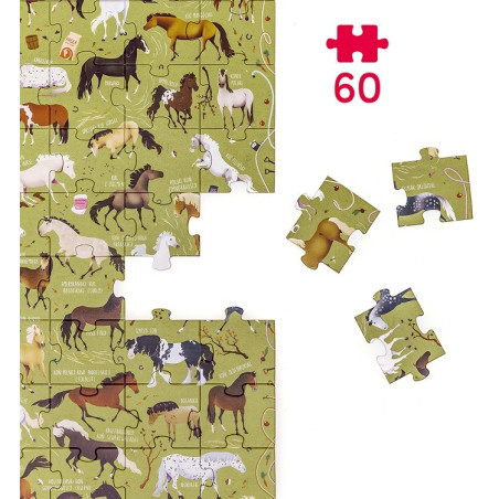 KONIE puzzle tekturowe 60 el. Puzzlove