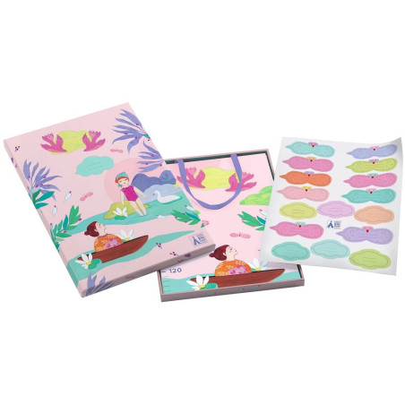 JEZIORO miarka wzrostu z naklejkami